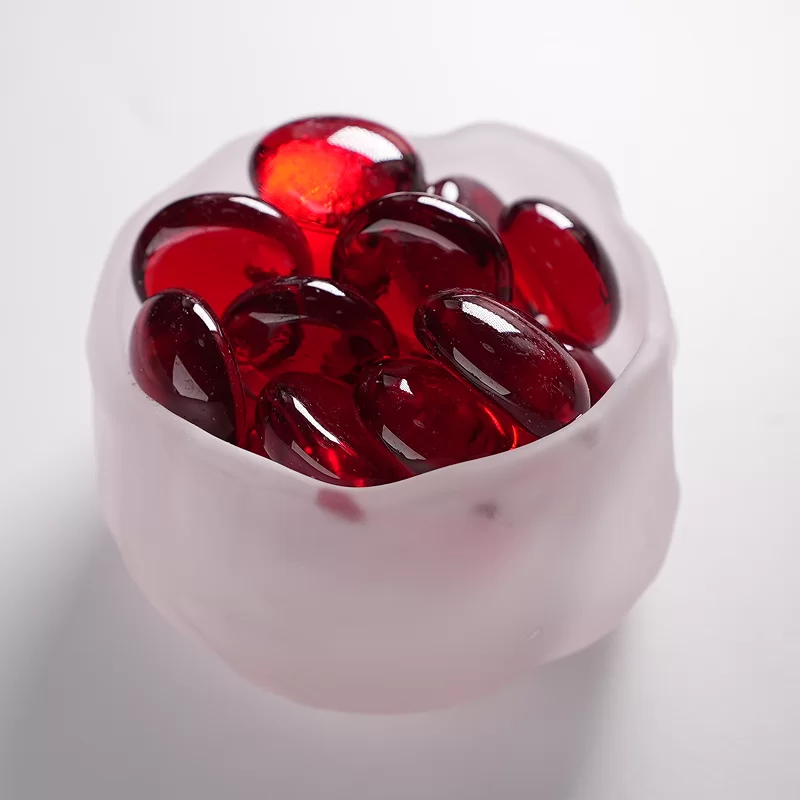 유리 캐슈 너트 스톤, 장식용 유리 플랫 비즈 사용