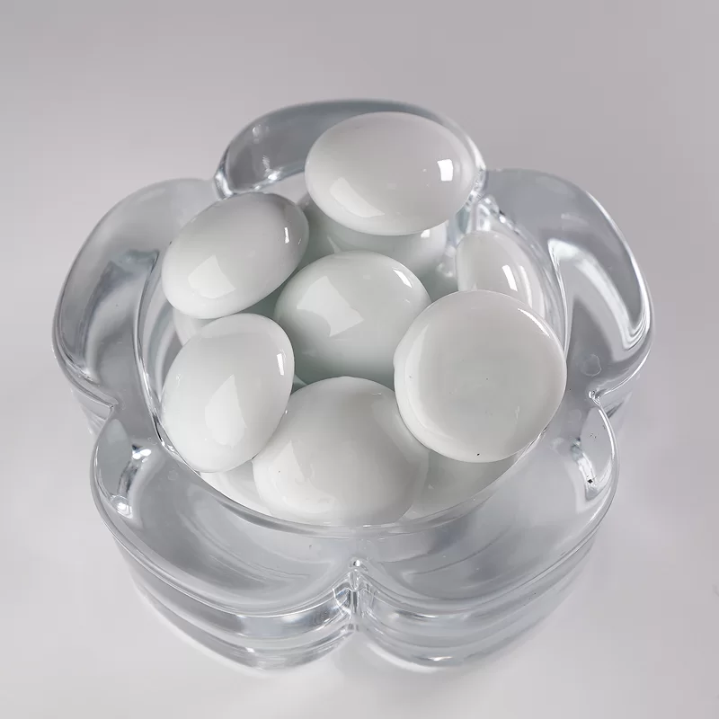 유리 캐슈 너트 스톤, 장식용 유리 플랫 비즈 사용