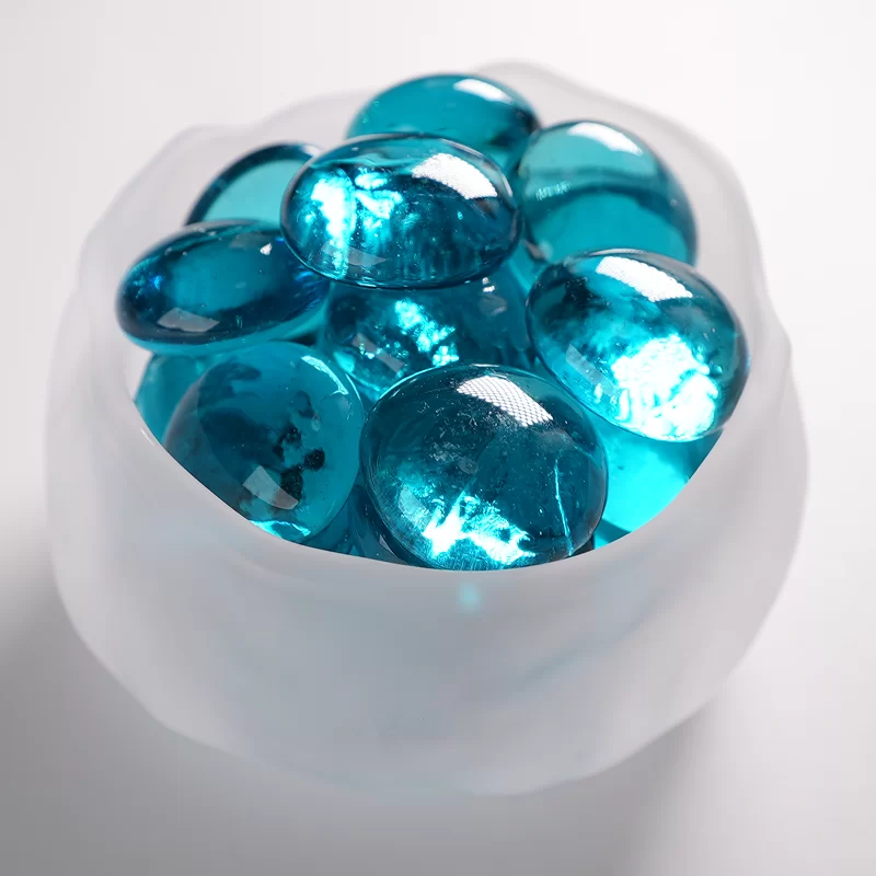 유리 캐슈 너트 스톤, 장식용 유리 플랫 비즈 사용