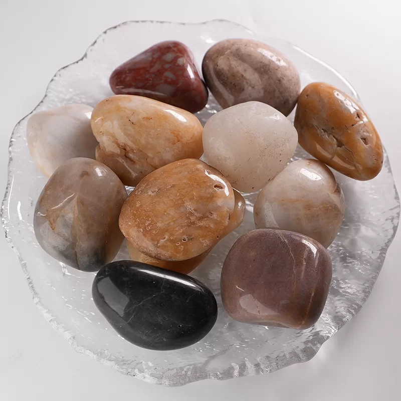 공원 조경을 위한 자연적인 다채로운/흰색/검은색/노란색 자갈 돌